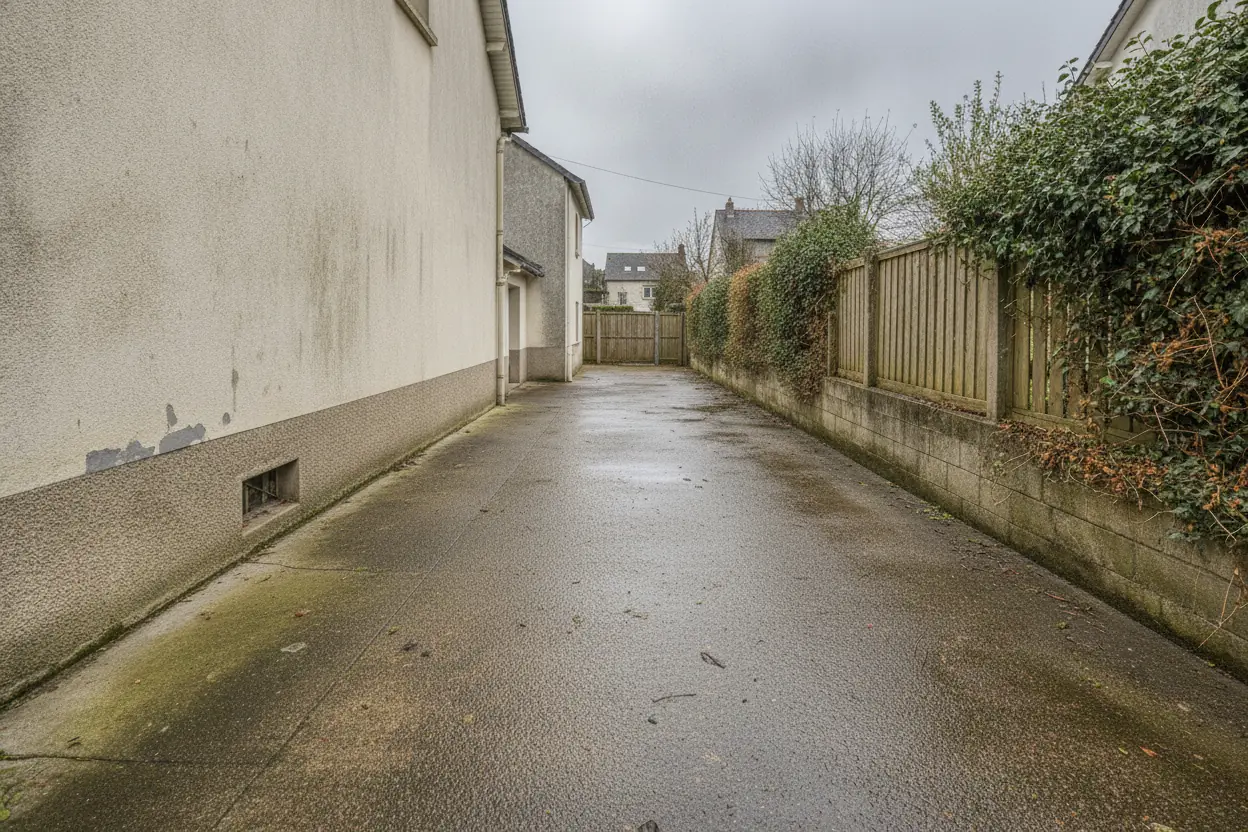 Jardin propre après ramassage des déchets verts