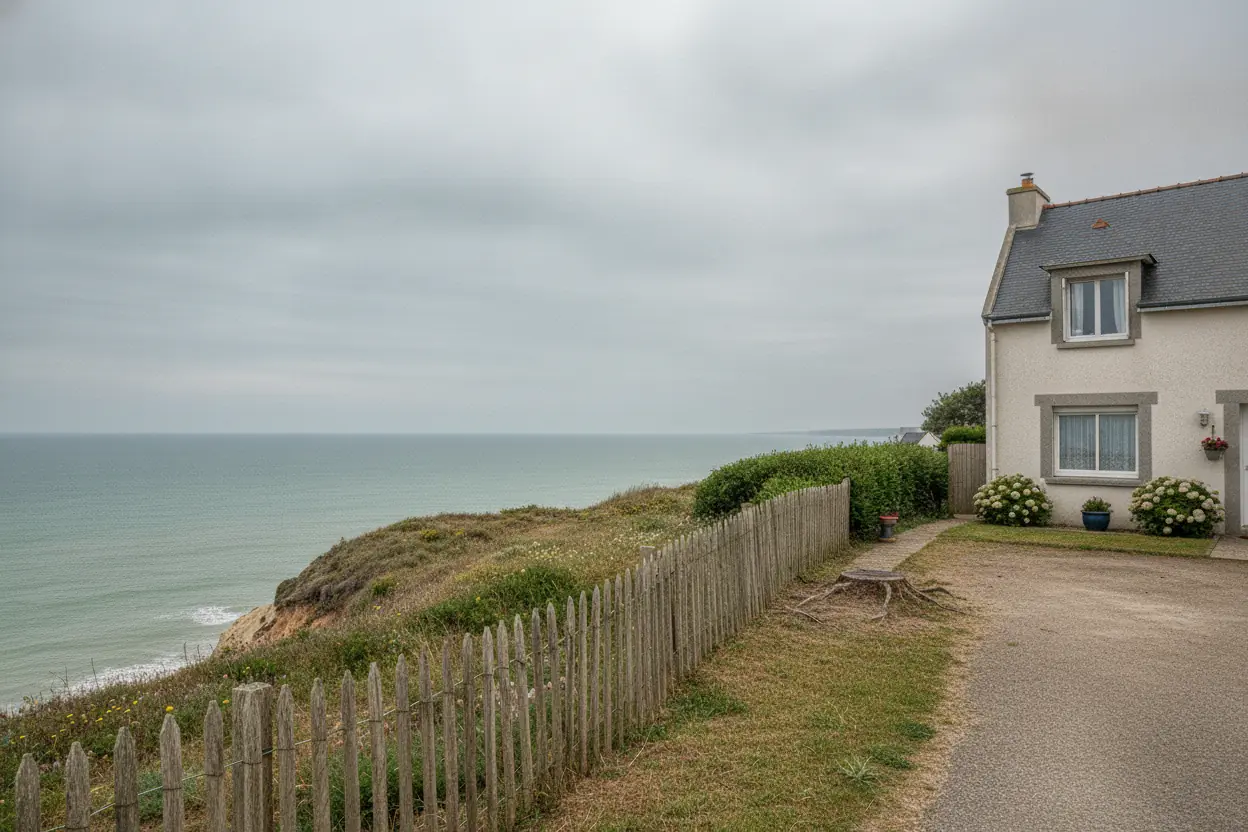 Jardin dégagé après démontage de l'arbre à Sainte-Adresse